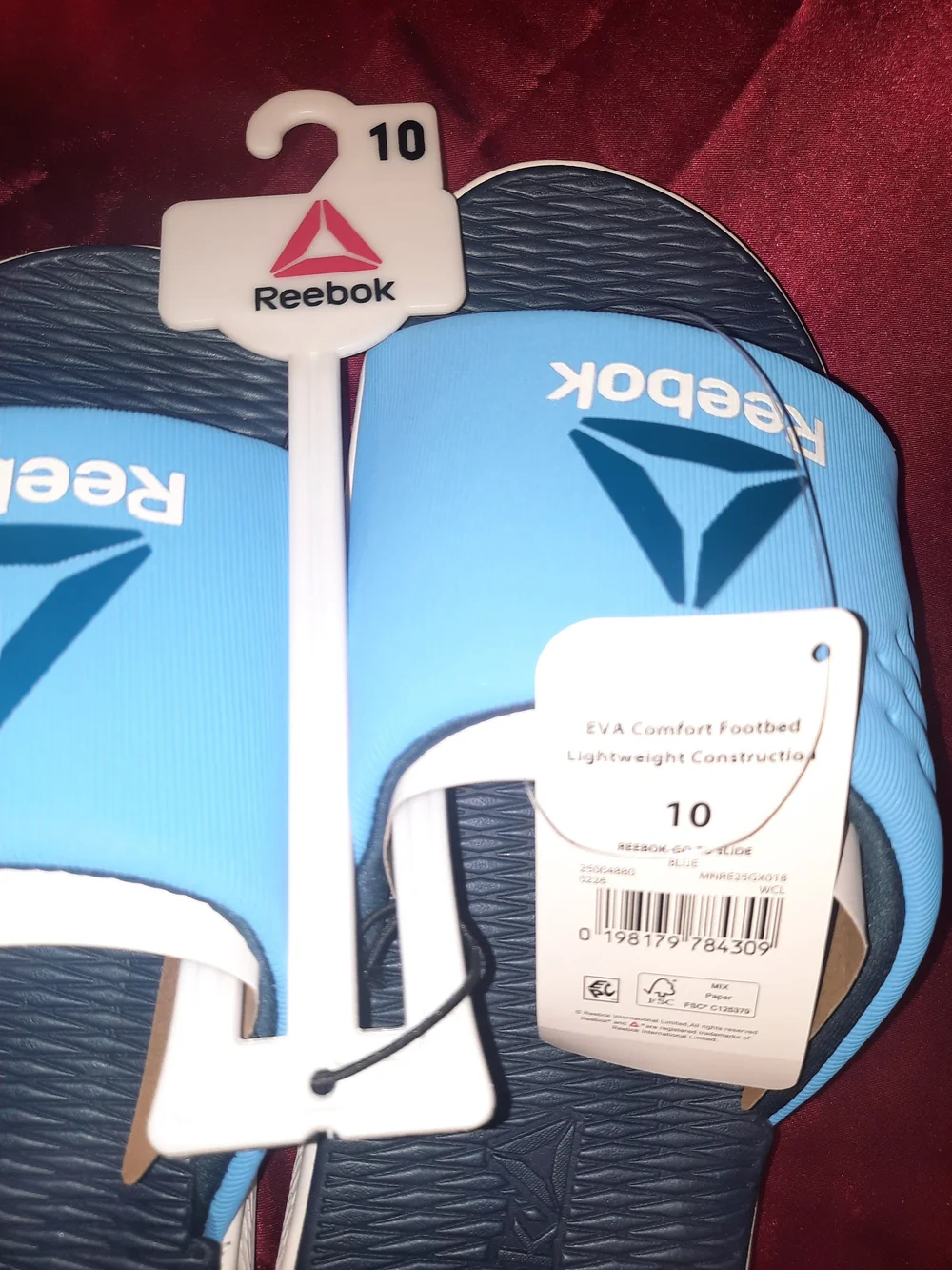 Reebok Go To Men’s Blue and White Slide Sandals